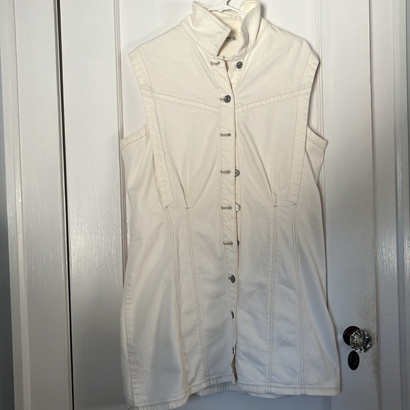Women’s Abercrombie Collared Denim Shift Mini Dress - Picture 5 of 8